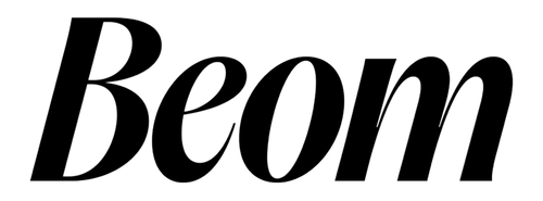 Black 'Beom' text on a white background